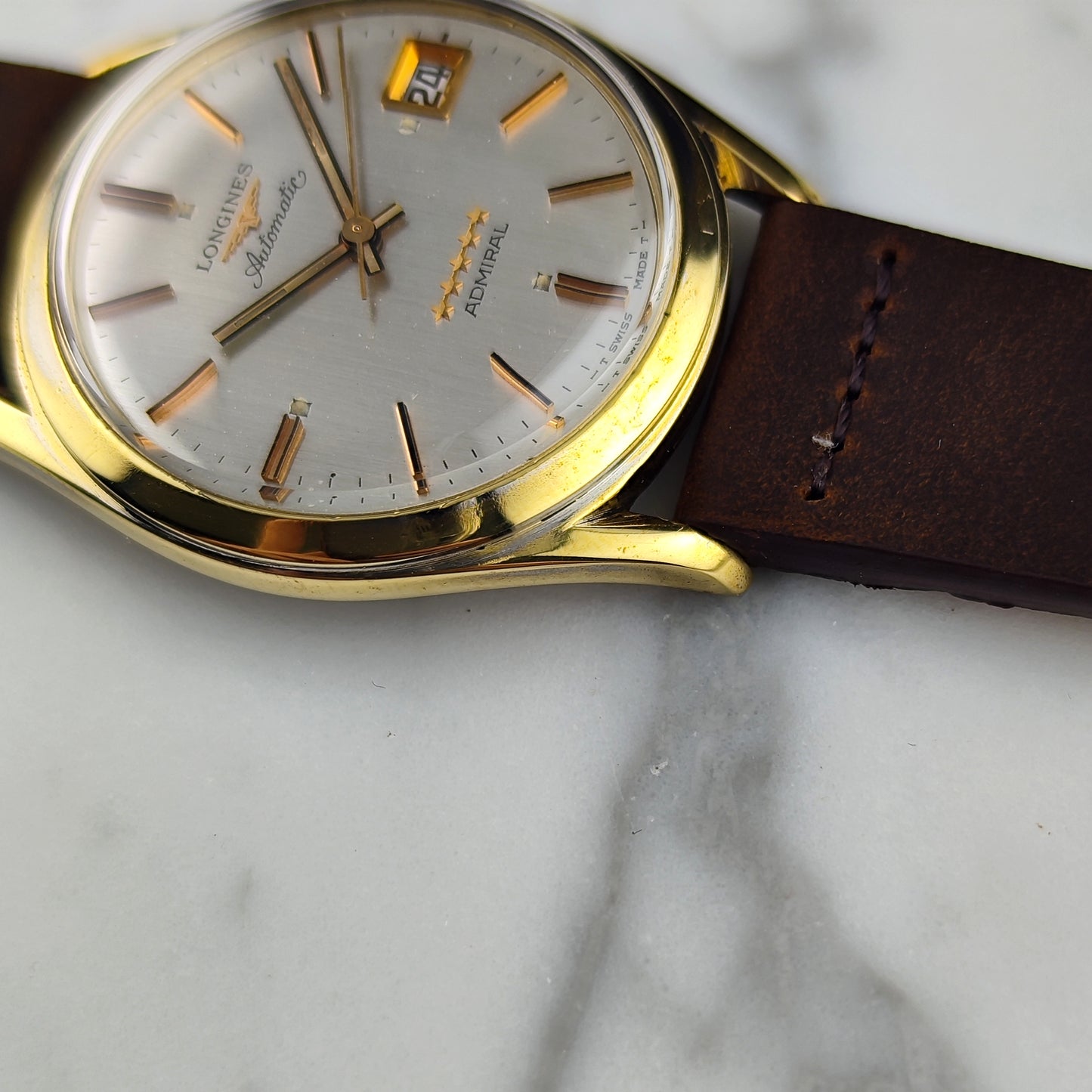 LONGINES Admiral Automatic Gold White Dial 1968 Serviced 06/2026 [REF. 8336]
