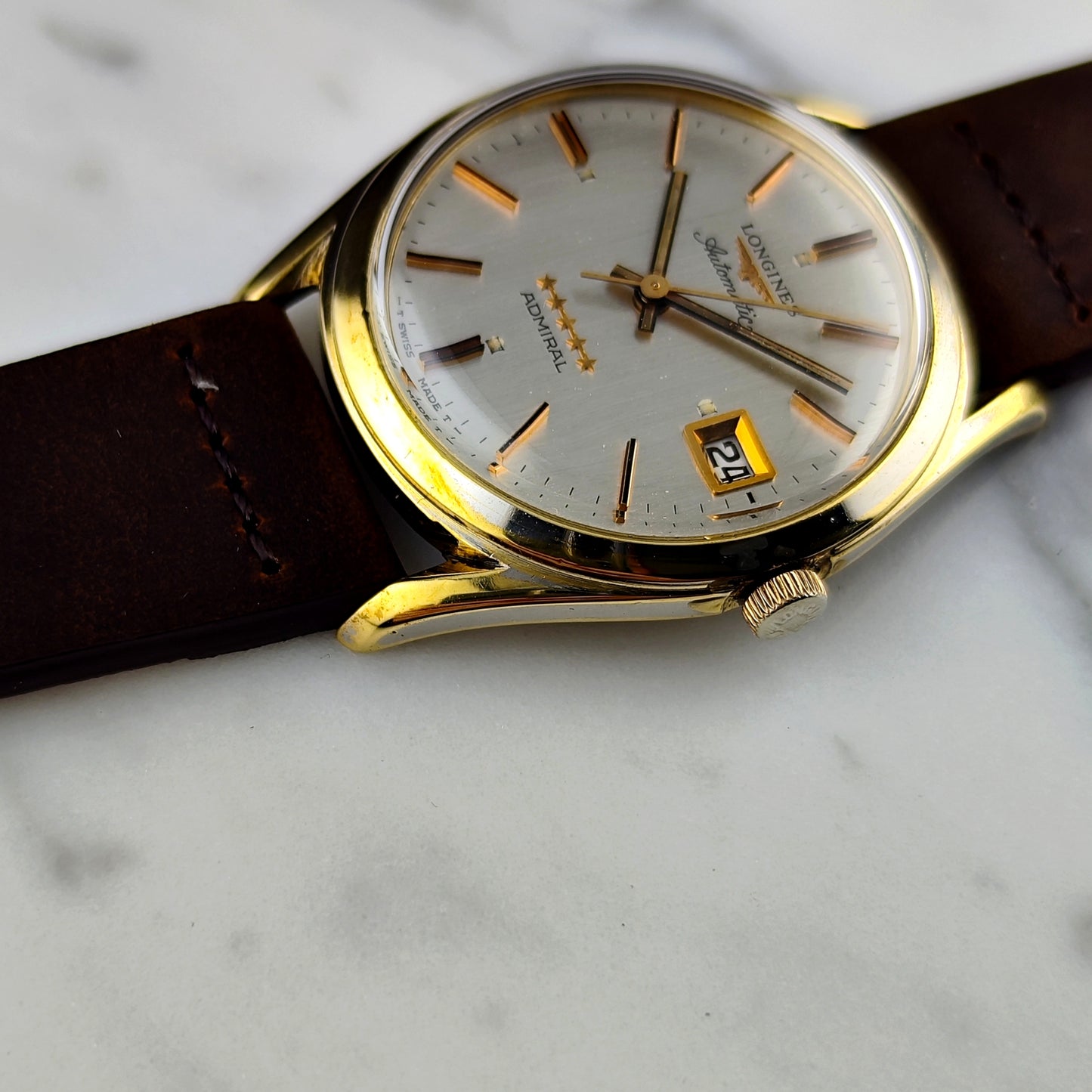 LONGINES Admiral Automatic Gold White Dial 1968 Serviced 06/2026 [REF. 8336]