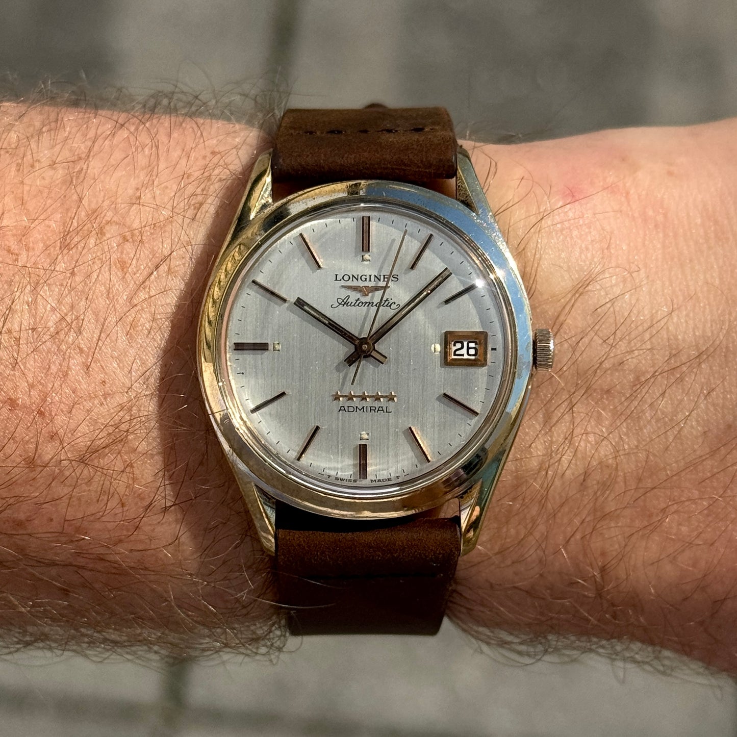 LONGINES Admiral Automatic Gold White Dial 1968 Serviced 06/2026 [REF. 8336]