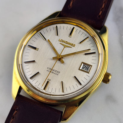 Longines Conquest Automatic Gold 1969 White Dial – Bild 12