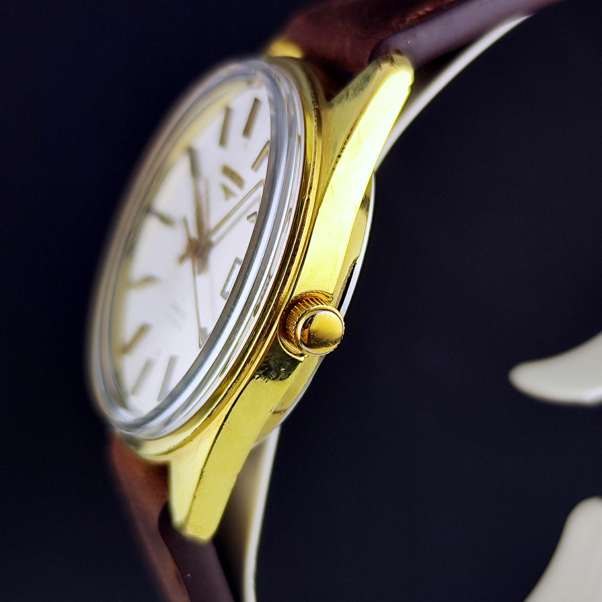 Longines Conquest Automatic Gold 1969 White Dial – Bild 5