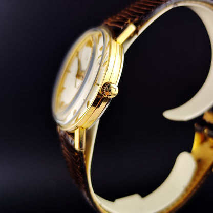 OMEGA Automatic Gold White Dial Mint+ 1965 Serviced 03/2026 [REF. 161.009]