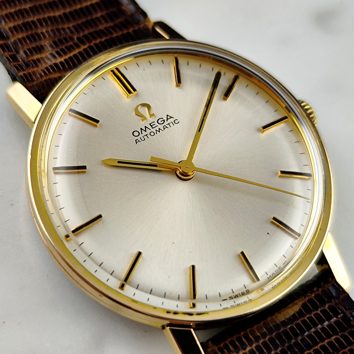 OMEGA Automatic Gold White Dial Mint+ 1965 Serviced 03/2026 [REF. 161.009]