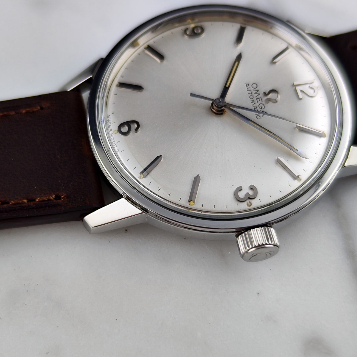 Omega Classic Automatic Gold Steel White Dial 1966 Serviced 10/2026 – Bild 10