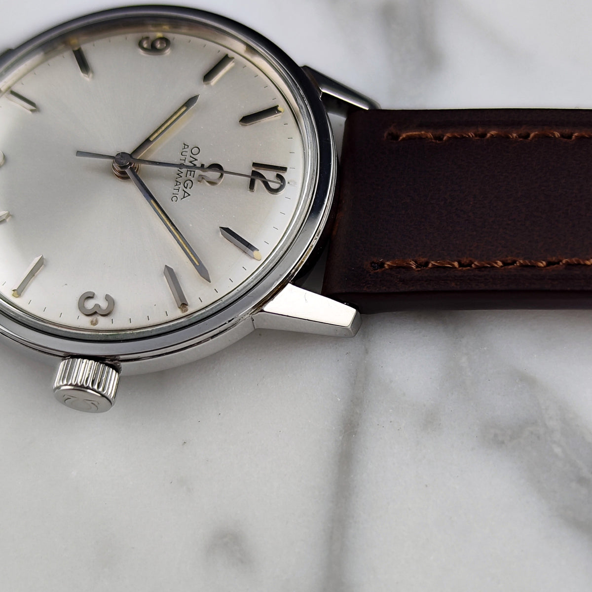 Omega Classic Automatic Gold Steel White Dial 1966 Serviced 10/2026 – Bild 11
