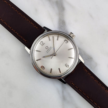 Omega Classic Automatic Gold Steel White Dial 1966 Serviced 10/2026 – Bild 14