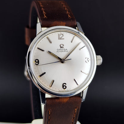 Omega Classic Automatic Gold Steel White Dial 1966 Serviced 10/2026 – Bild 4