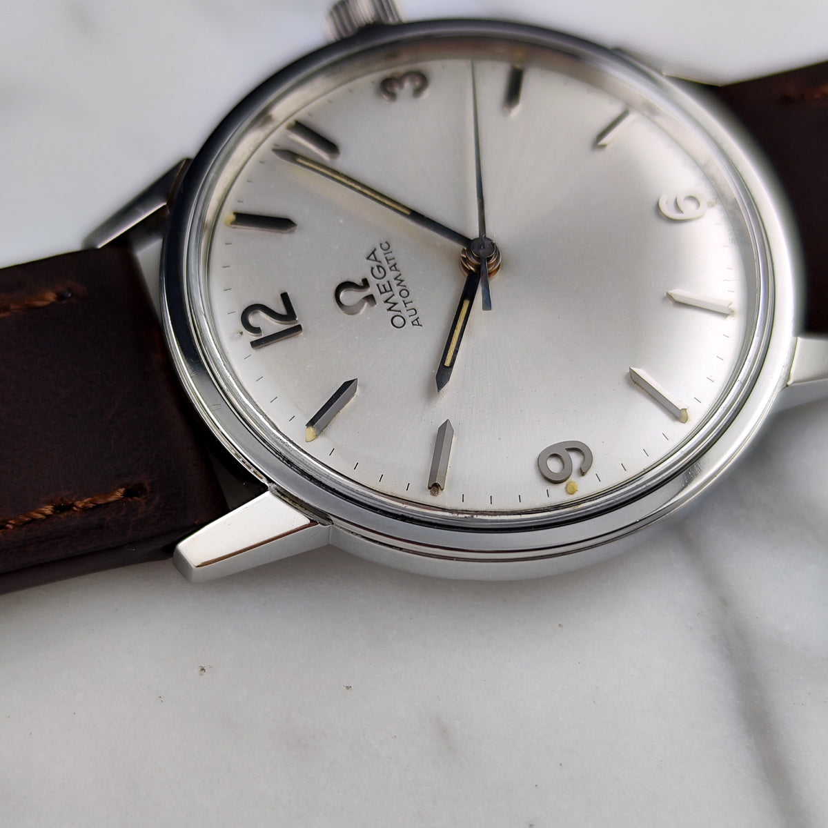 Omega Classic Automatic Gold Steel White Dial 1966 Serviced 10/2026 – Bild 8