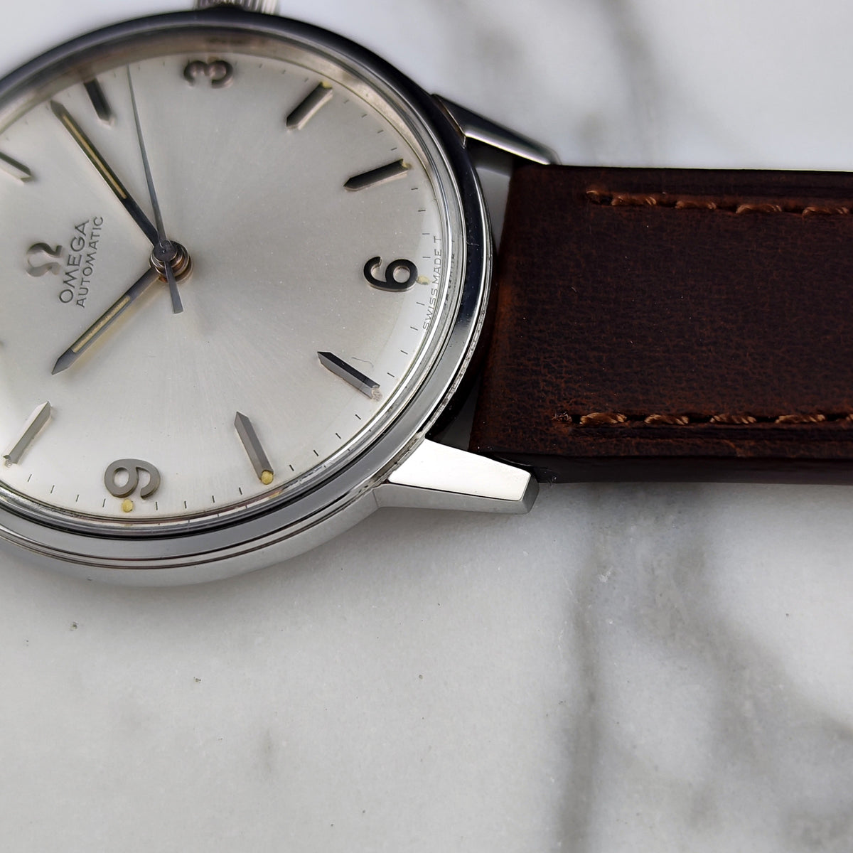 Omega Classic Automatic Gold Steel White Dial 1966 Serviced 10/2026 – Bild 9