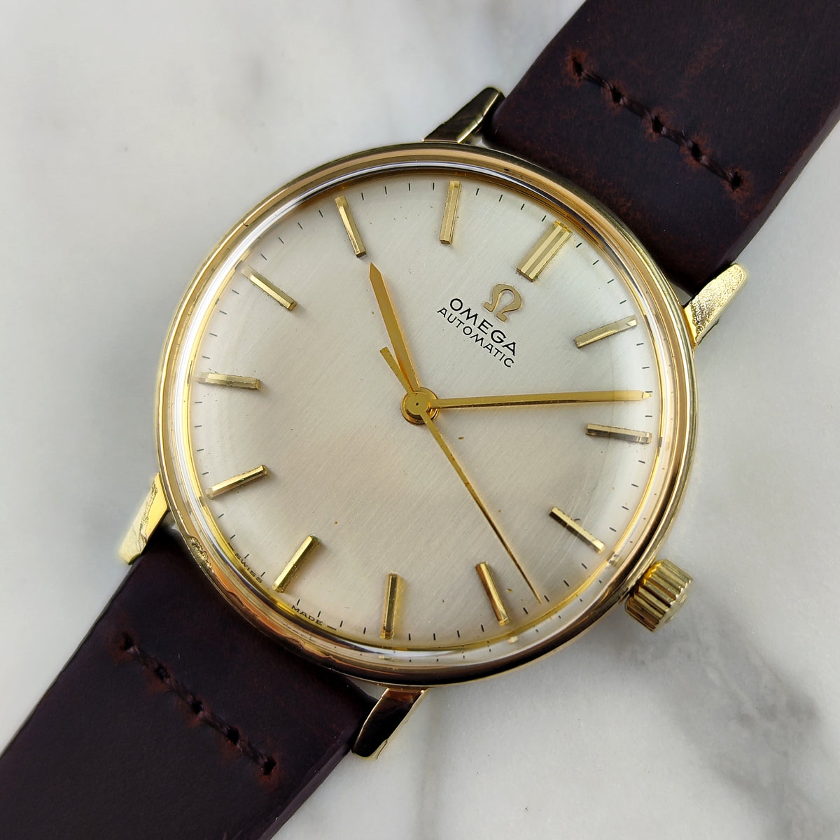 Omega Classic Automatic Gold White Dial 1963 Serviced 09/2026 [REF. 161.009]