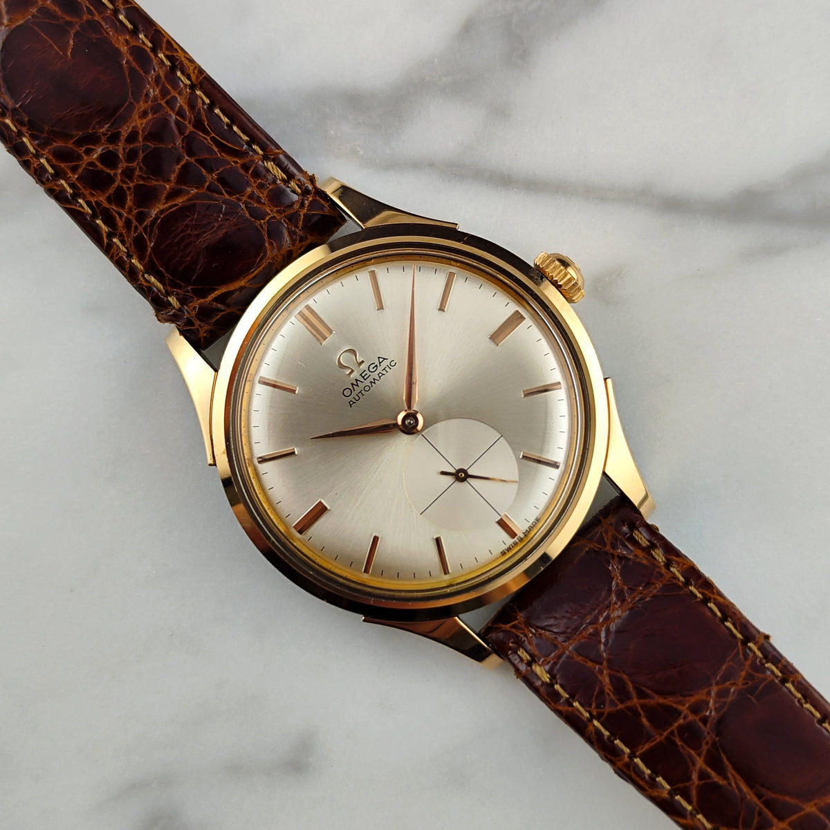 Omega Classic Automatic Rosegold White Dial (1 of 1) Like New 1950 Serviced 09/2026 [REF. 2638]