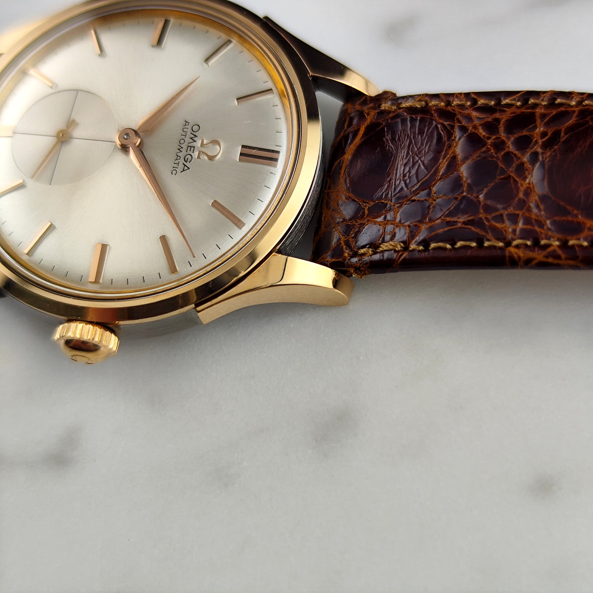Omega Classic Automatic Rosegold White Dial (1 of 1) Like New 1950 Serviced 09/2026 [REF. 2638]