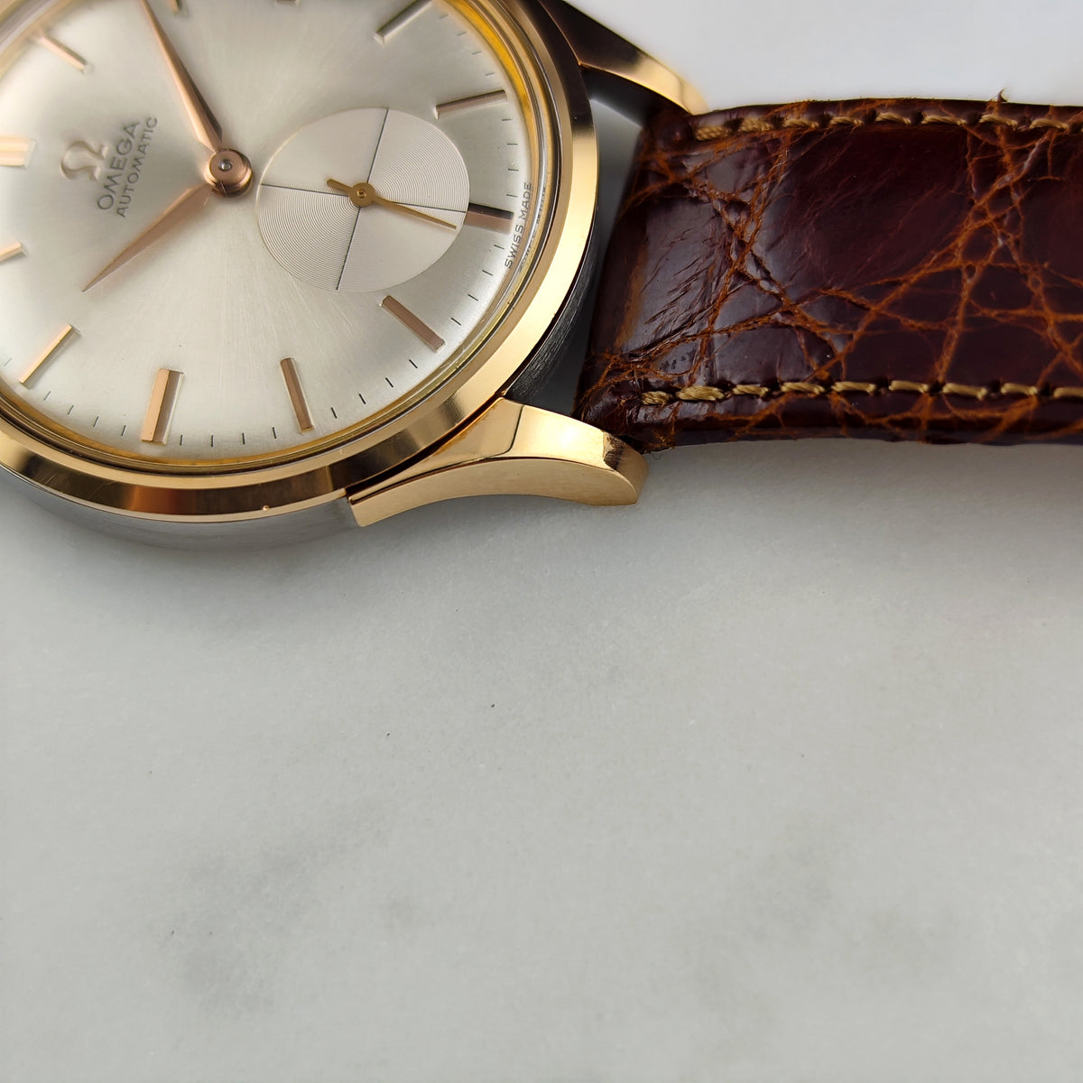 Omega Classic Automatic Rosegold White Dial (1 of 1) Like New 1950 Serviced 09/2026 [REF. 2638]