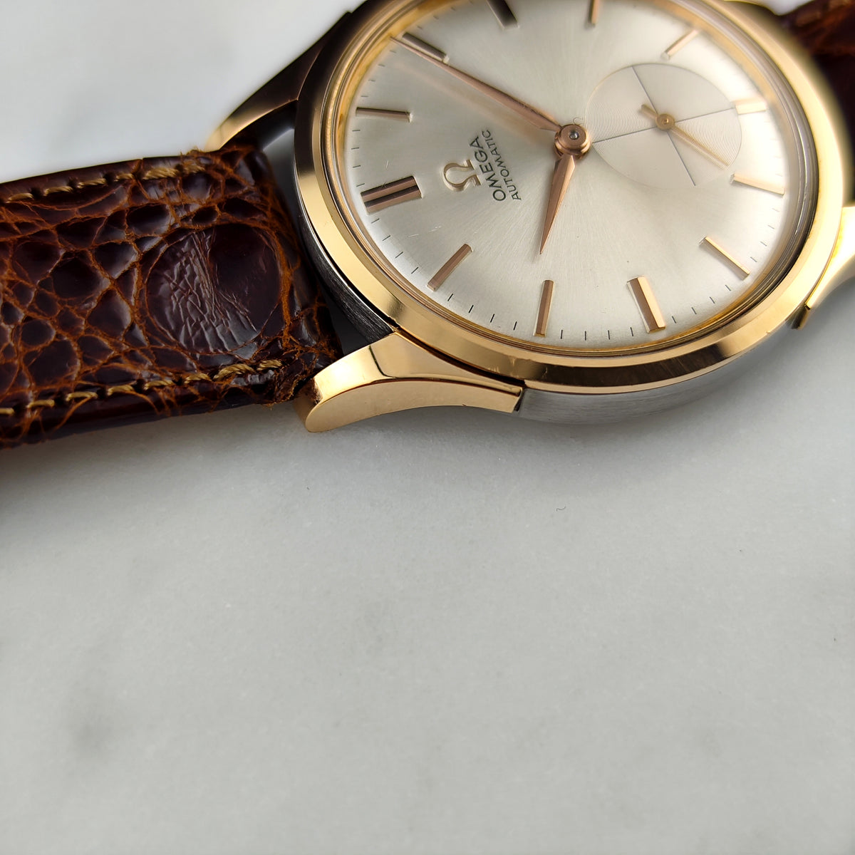 Omega Classic Automatic Rosegold White Dial (1 of 1) Like New 1950 Serviced 09/2026 [REF. 2638]