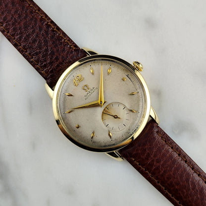 Omega Classic Automatic 14ct Gold Filled White Dial 1950 Serviced 09/2026 [REF. F6212]