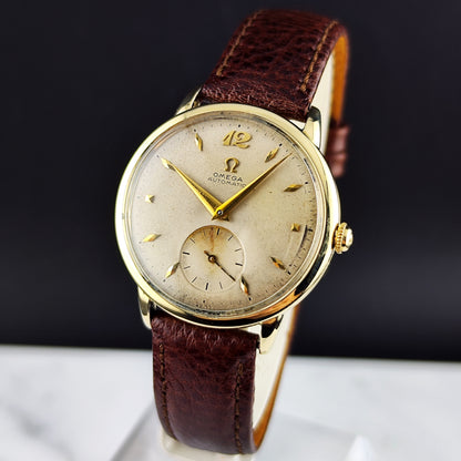 Omega Classic Automatic 14ct Gold Filled White Dial 1950 Serviced 09/2026 [REF. F6212]