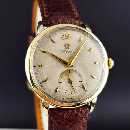 Omega Classic Automatic 14ct Gold Filled White Dial 1950 Serviced 09/2026 [REF. F6212]
