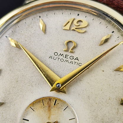Omega Classic Automatic 14ct Gold Filled White Dial 1950 Serviced 09/2026 [REF. F6212]