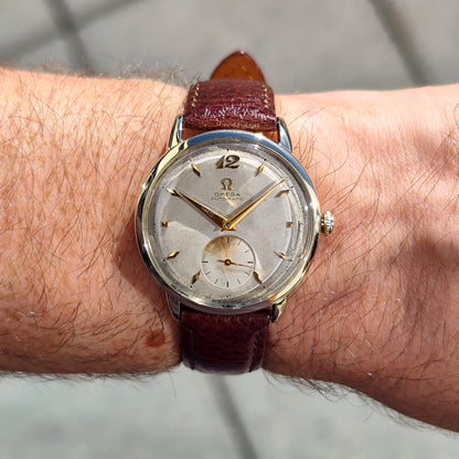 Omega Classic Automatic 14ct Gold Filled White Dial 1950 Serviced 09/2026 [REF. F6212]