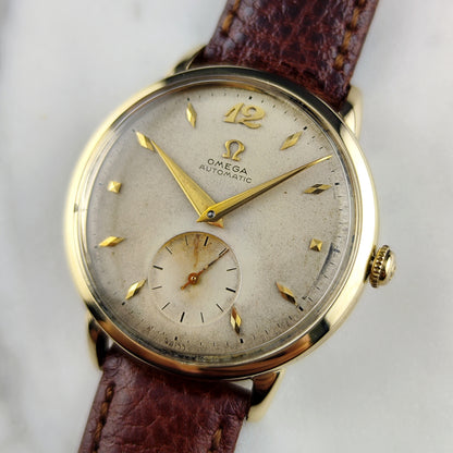 Omega Classic Automatic 14ct Gold Filled White Dial 1950 Serviced 09/2026 [REF. F6212]
