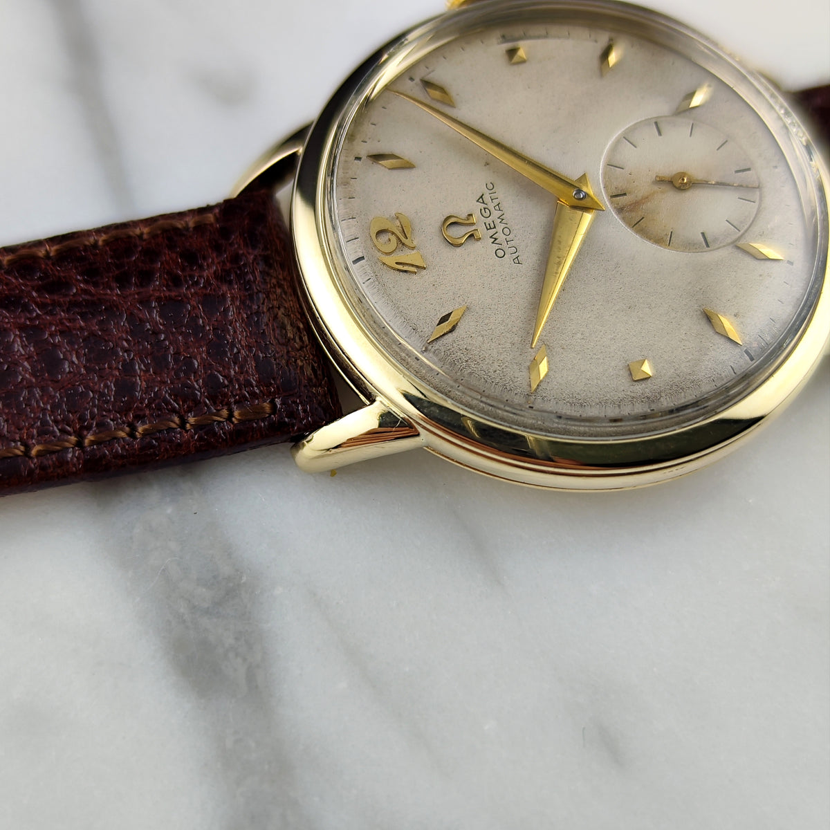 Omega Classic Automatic 14ct Gold Filled White Dial 1950 Serviced 09/2026 [REF. F6212]