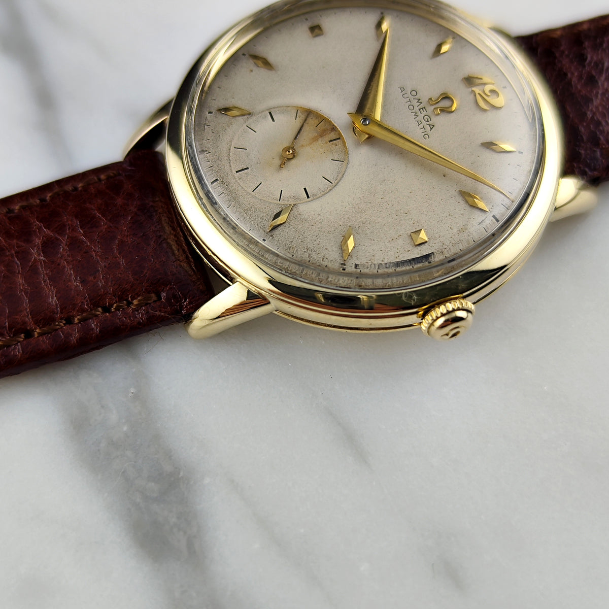 Omega Classic Automatic 14ct Gold Filled White Dial 1950 Serviced 09/2026 [REF. F6212]