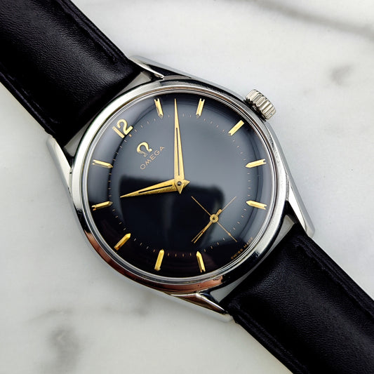 OMEGA Classic Black Dial Gold Super Rare 1956 [REF. 2881]