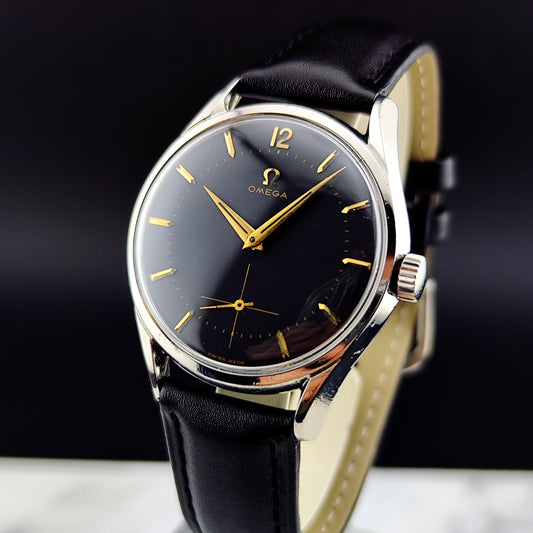 OMEGA Classic Black Dial Gold Super Rare 1956 [REF. 2881]