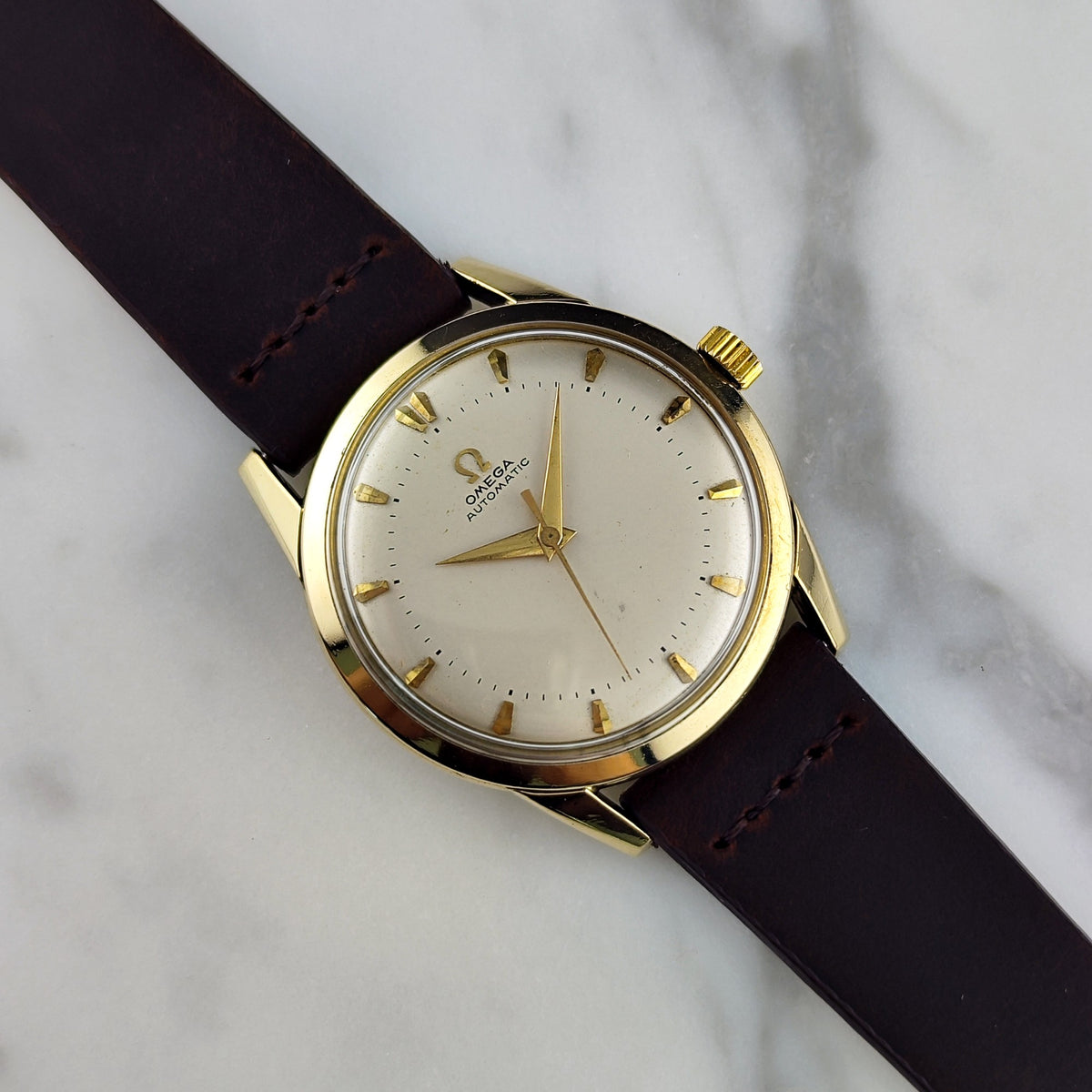 Omega Classic Bumper Automatic 14K Goldfilled White Dial 1952 – Bild 1