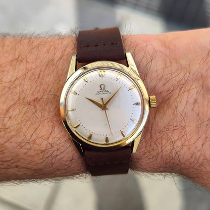 Omega Classic Bumper Automatic 14K Goldfilled White Dial 1952 – Bild 2