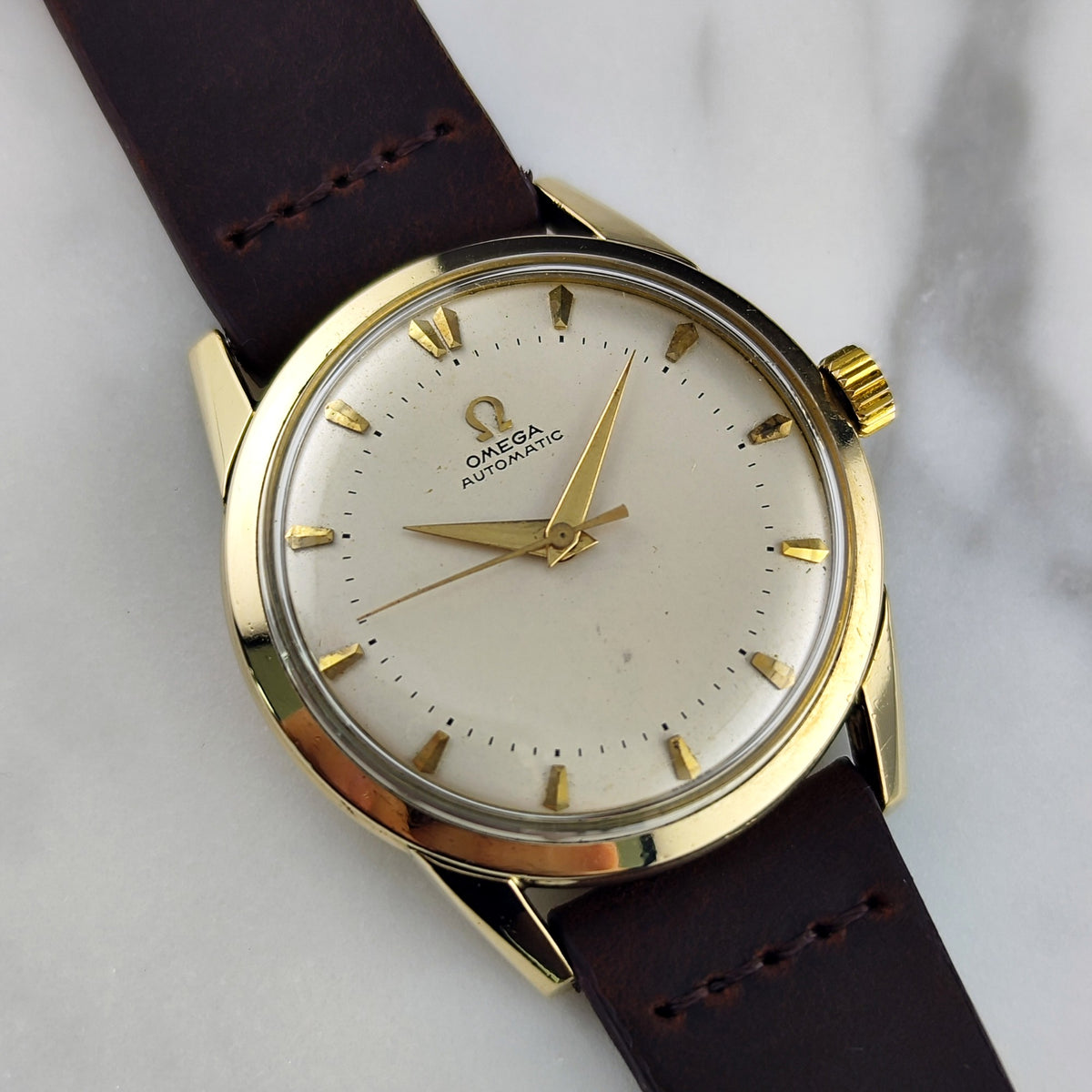 Omega Classic Bumper Automatic 14K Goldfilled White Dial 1952 – Bild 7