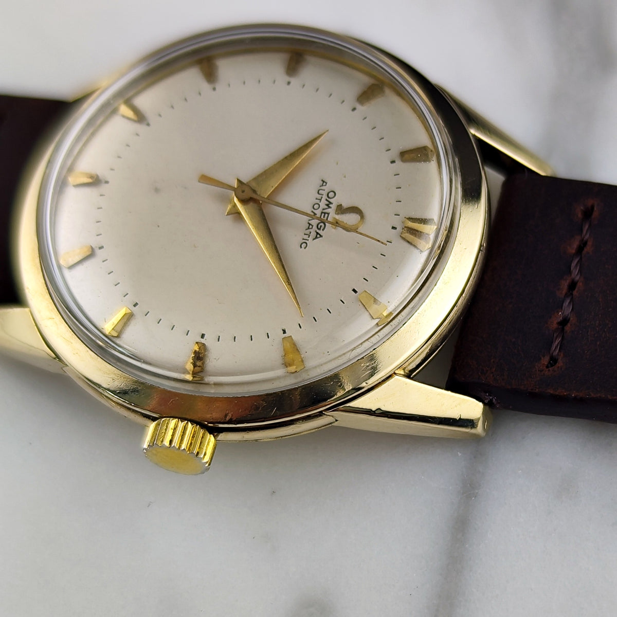 Omega Classic Bumper Automatic 14K Goldfilled White Dial 1952 – Bild 9