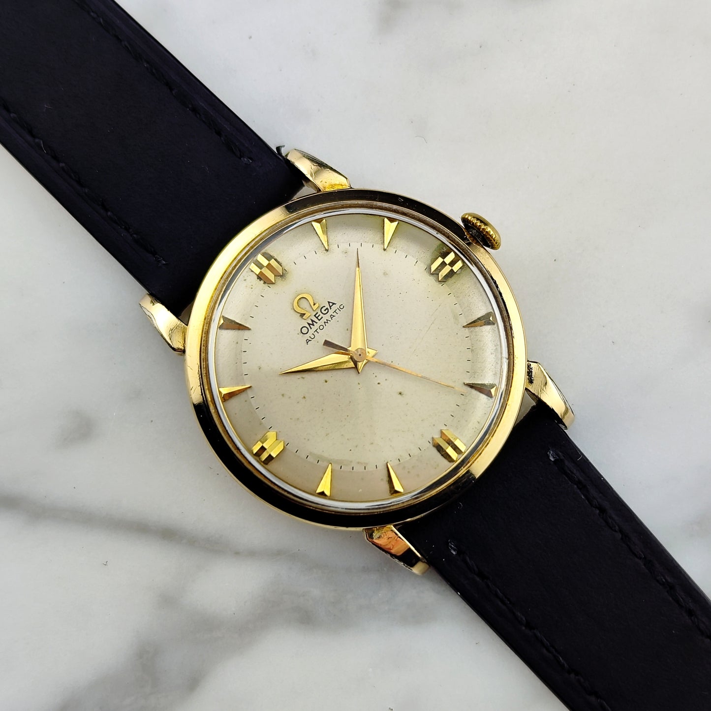 OMEGA Classic Gold 80 Micron Rare Bumper Automatic 1947 [REF. 2445]