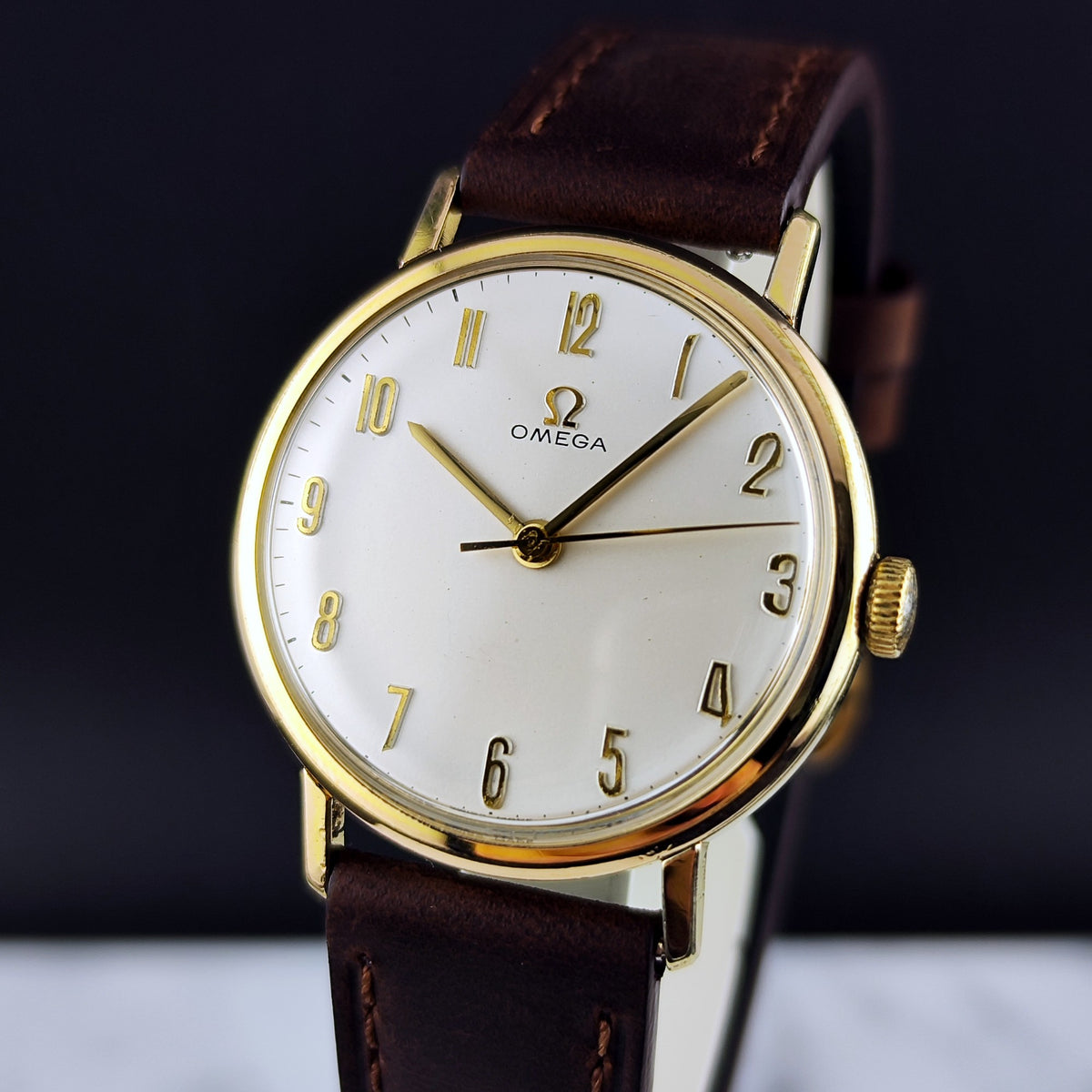 Omega Classic Gold White Numbers Dial 1963 Serviced 10/2026 – Bild 5