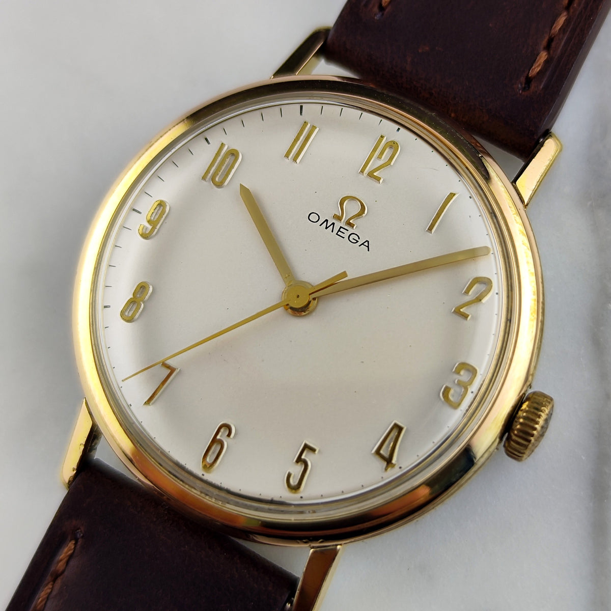 Omega Classic Gold White Numbers Dial 1963 Serviced 10/2026 – Bild 7