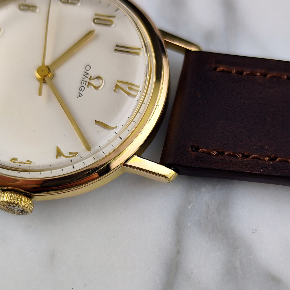 Omega Classic Gold White Numbers Dial 1963 Serviced 10/2026 – Bild 8