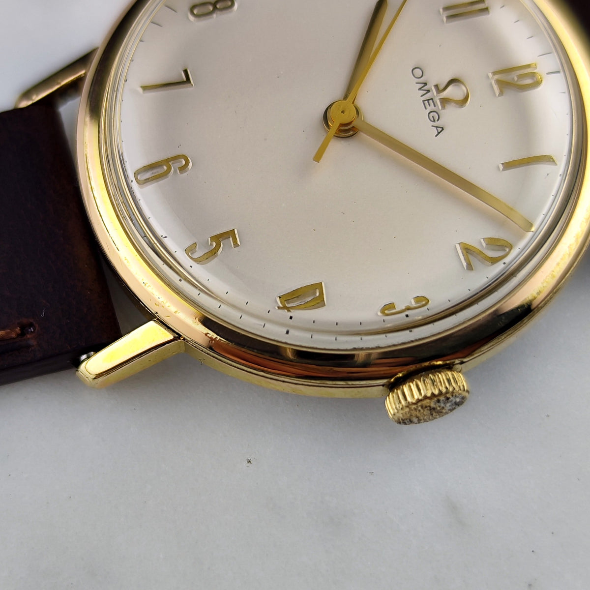 Omega Classic Gold White Numbers Dial 1963 Serviced 10/2026 – Bild 9