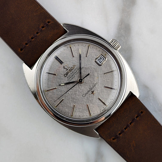 Omega Constellation Automatic Date C-Shape Linen Dial 1968 – Bild 1