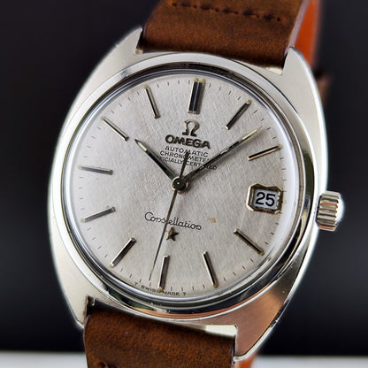 Omega Constellation Automatic Date C-Shape Linen Dial 1968 – Bild 3
