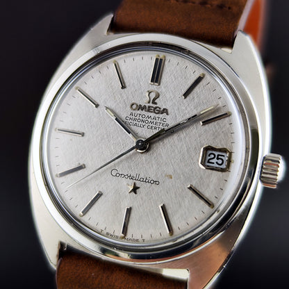 Omega Constellation Automatic Date C-Shape Linen Dial 1968 – Bild 5