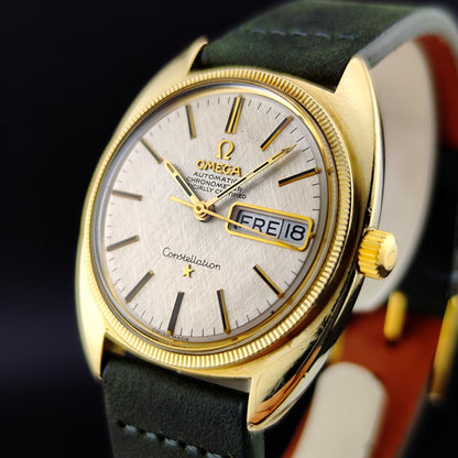 OMEGA Constellation C-Shape Gold White Dial German Day-Date 1970 [REF. 168.029]