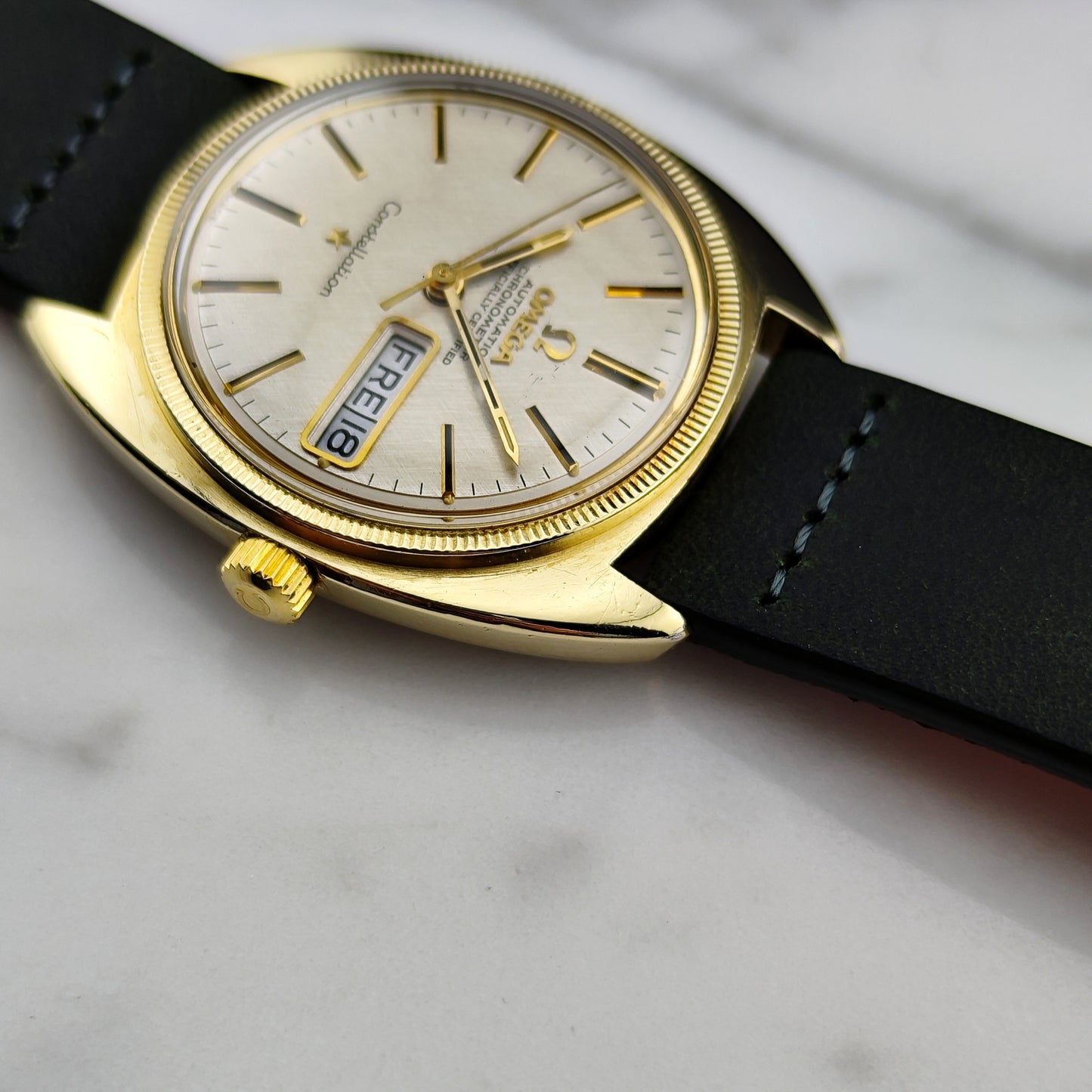 OMEGA Constellation C-Shape Gold White Dial German Day-Date 1970 [REF. 168.029]