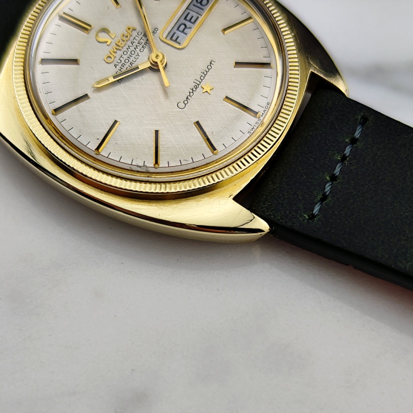 OMEGA Constellation C-Shape Gold White Dial German Day-Date 1970 [REF. 168.029]