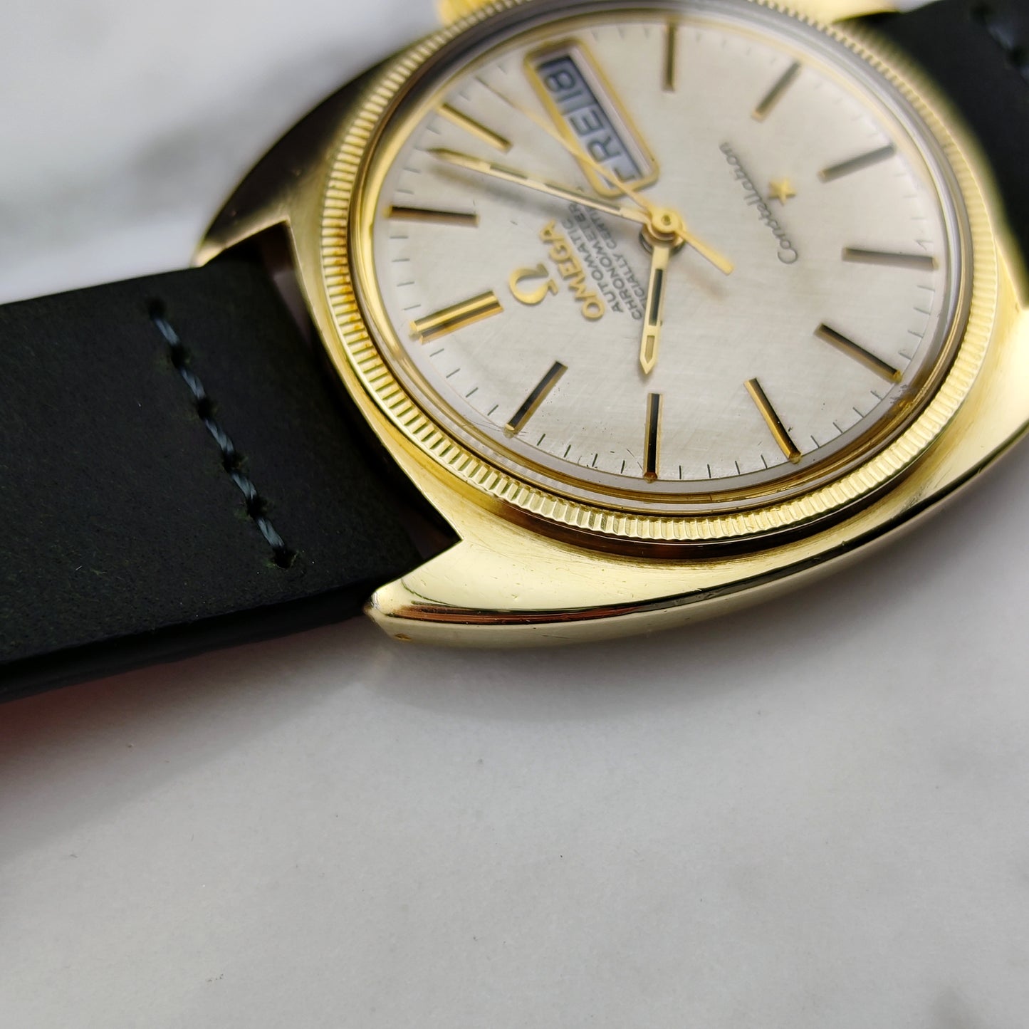 OMEGA Constellation C-Shape Gold White Dial German Day-Date 1970 [REF. 168.029]