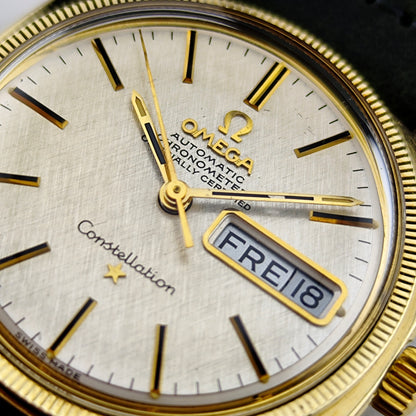 OMEGA Constellation C-Shape Gold White Dial German Day-Date 1970 [REF. 168.029]