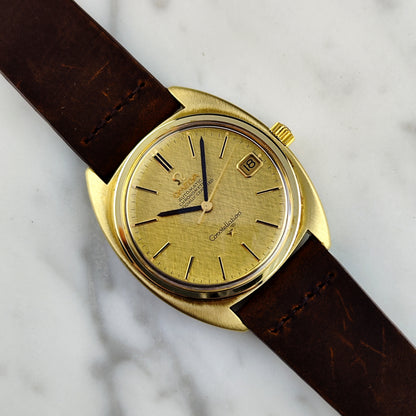 OMEGA Constellation C-Shape Gold Linen Dial 1970 [REF. 168.017]