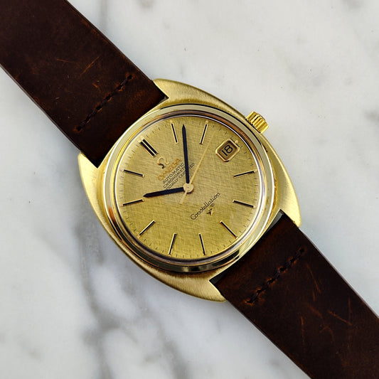 OMEGA Constellation C-Shape Gold Linen Dial 1970 [REF. 168.017]