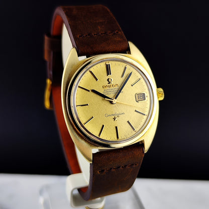 OMEGA Constellation C-Shape Gold Linen Dial 1970 [REF. 168.017]