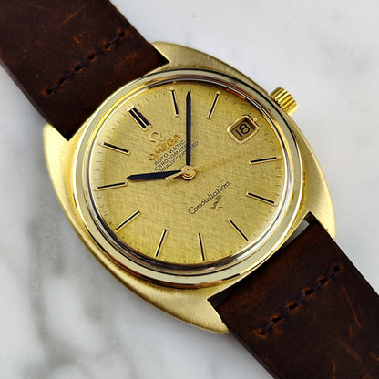OMEGA Constellation C-Shape Gold Linen Dial 1970 [REF. 168.017]