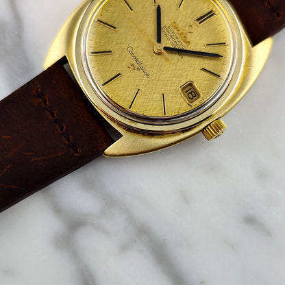 OMEGA Constellation C-Shape Gold Linen Dial 1970 [REF. 168.017]